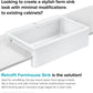 KRAUS Bellucci 33” Workstation Drop In Retrofit Farmhouse Single Bowl Granite Kitchen Sink in White with Accessories