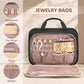 8L Travel Toiletry Bag with Jewelry Organizer for Women - 2.1 GAL Water-resistant Makeup Cosmetic Bag With Hanging Hook for Accessories Shampoo Full-size Container, Black
