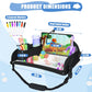 Upgraded Kids Travel Tray for Airplane - Toddler Car Seat Table Tray, Road Trip Essentials for Boys & Girls, Carseat Lap Desk for Kids Road Trip Activities, Black