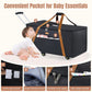 Infant Car Seat Travel Bag with Wheels Fits Chicco KeyFit 30,Nuna Pipa,UPPAbaby MESA, Padded Car Seat Bags for Airplane, Gate Check Bag with Side Pocket, Removable Cover for Air Travel, Black