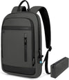 Business Backpack for Men Lightweight Commute Laptop Backpack Anti-Theft Water Resistant Backpack for 15.6 Inch Computer for Daily Office Work with Small Bag (Grey)