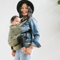 Baby Tula Lite Ripstop Nylon Compact Baby Carrier, Lightweight & Ergonomic Carrier for Travel w/Convenient Storage Hip Pouch, Multiple Carrying Positions for 12lbs to 30lbs - Soar (Olive Green/Birds)