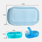 Serfeymi Weekly Travel Pill Organizer 2 Times A Day AM PM Upgraded Rainbow Pill Box 7 Day with Portable Zipper PU Leather Pill Case, Medicine Organizer for Pills, Vitamins, Fish Oils - Blue 01