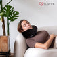 Premium Quality Memory Foam Travel Neck Pillow Bundle - Best Ergonomic Pillow for Airplane Travel, car Ride, Sleeping. Comes with Eye mask, earplugs and Storage Bag.(Stealth Black)