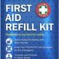 90 Pieces First Aid Refill Kit - Wound Care Kit Includes Bandages for Home, Travel, Hiking - Portable Replacement Kit for First Aid Medical Supplies（1 Set）