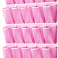35 Pockets Over the Door Shoe Organizer, Hanging Shoe Organizer for Door with 35 Mesh Pockets Large Capacity Shoe Hanging Storage Bag with 4 Metal Hooks (Pink-1Pack)