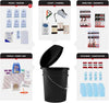 4 Person Necessity Survival Kit, Bucket and Lid, Closeable Toilet Seat Lid, Classroom Lockdown Kit, Office Emergency Kit, Food and Water Plus Survival Tools and Supplies