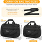 Underseat Carry On Luggage Lightweight Travel Tote Weekender Bag Overnight Duffle Bag for Travel, Travel Essentials Personal Item Travel Bag for Women and Men,Black-18Inch