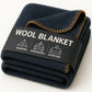 Wool Camping Blanket – 70% Wool Heavy-Duty Military Style Throw, Warm & Washable, Fire Retardant Cover for Emergency, Survival & Outdoor Use – Perfect for Camping, Car, Home & Hiking, Navy 66x90