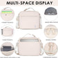 NOL Kids Lunch Bag - Kids 3+ Reusable Insulated Lunch Box with Zipper Closure Buckle Handle Adjustable Long Shoulder Strap, Easy-Clean Waterproof Fabric, Children Lunch Tote Bag for School -Cream