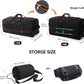110L/140L Expandable Soft-Sided Foldable Duffle Bag with 2 Rubber Wheels,Packable 32” Rolling Carry-On with Multi-Pockets & Compartments,Black Orange - Roamly