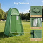 Wolfwise Pop Up Shower Tent for Camping, Portable Instant Changing Tent with Ventilation Window & Carry Bag, Privacy Bathroom Toilet for Beach & Outdoor, Width 40 ", Height 75 ", Green