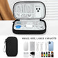 FYY Electronic Organizer, Travel Cable Organizer Bag Pouch Electronic Accessories Carry Case Portable Waterproof Double Layers All-in-One Storage Bag for Cable, Cord, Charger, Phone,-Pattern Black(M)