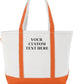 CB STATION Medium Classic Canvas Tote Bag for Women, Top Zipper Closure, Outer Pocket, Daily Essentials, Groceries, Traveling