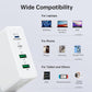 140W Mac Book Pro Charger,4 Port Flat Charging Station for Apple Type c Fast Wall Charger,USB C Port MacBook Pro &MacBook Air Adapter Plug Block for iPhone 16/15/14/13Pro Max, iPad, AirPods 4,Samsung - Roamly