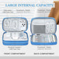 FYY Electronic Organizer, Large Travel Cable Organizer Bag Pouch Electronic Accessories Carry Case Portable Waterproof Double Layers All-in-One Storage Bag for Cable, Cord, Charger, Phone, Cyan