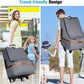 Padded Car Seat Travel Bag for Airplane with Wheels, Heavy Duty Carseat Bags for Air Travel, Rolling Gate Check Backpack and Dolly Carrier, Storage for Baby Essentials, Grey