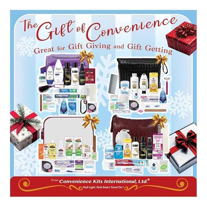 Convenience Kits International Women’s Premium 20-Piece Kit with Travel Size TSA Compliant Essentials in Stylish Cosmetic Bag