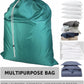 Laundry Bag with Locking Closure Drawstring – Extra Large Heavy Duty 100% Nylon, Large & Foldable Clothes Sack – Lightweight Dirty Laundry Organizer for Travel, Dorm, Gym – L 40" x H 50" (GREEN)