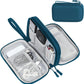 FYY Electronic Organizer, Travel Cable Organizer Bag Pouch Electronic Accessories Carry Case Portable Waterproof Double Layers Storage Bag for Cable, Cord, Charger, Phone, Earphone, Medium Size, Green