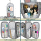 PAVILIA Toiletry Bag Travel Bag for Women Men, Hanging Cosmetic Organizer, Water Resistant Makeup Bag for Accessories Toiletries, Large Travel Essentials Kit (Grey)