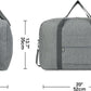Narwey Foldable Carry on Luggage 22x14x9 Airline Approved Duffle Bag for Travel Packable Duffel Bag for Traveling Airplane for Women and Men 40L (Grey (With Shoulder Strap))