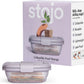 STOJO Collapsible Sandwich Box – 24oz, Reusable Food Storage Container, Silicone Bowl for Hot/Cold Food – Meal Prep, Lunch, Camping, Hiking – Dishwasher Safe (Set of 1, Lilac Purple)