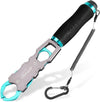 11.5" Fish Lip Gripper with Scale, Max 40lbs Scale, 360° Swivel Non-Slip Handle, Fish Grabber Control Tool for Safe, Hook Removal, Easy Catch & Release, Fishing Gifts for Men Women