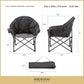 ARROWHEAD OUTDOOR 2-Pack Oversized Heavy-Duty Club Folding Camping Chair w/Pocket, Cup Holder, Portable, Padded, Moon, Round, Saucer, Supports 330lbs