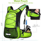 Insulated Hydration Backpack Pack with 3L BPA Free Leak Proof Water Bladder, Large Storage Lightweight Hiking Daypack with Waist Pouches & Cooler Layer, for Running, Biking, Camping, Festival - Roamly