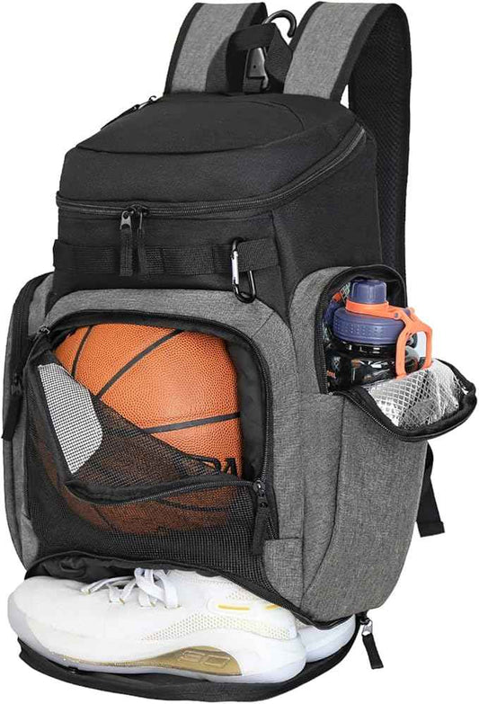 LARIPOP Basketball Backpack Bag with Ball Compartment Ventilated Shoe Compartment for Men Youth Soccer Volleyball Training