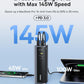 Baseus Laptop Power Bank, 20800mAh 145W Portable Charger USB C with 4 Ports, Digital Display, Travel Powerbank Fast Charging (77Wh) for MacBook, iPhone 16/15 Series, Samsung, Dell, Steam Deck etc.