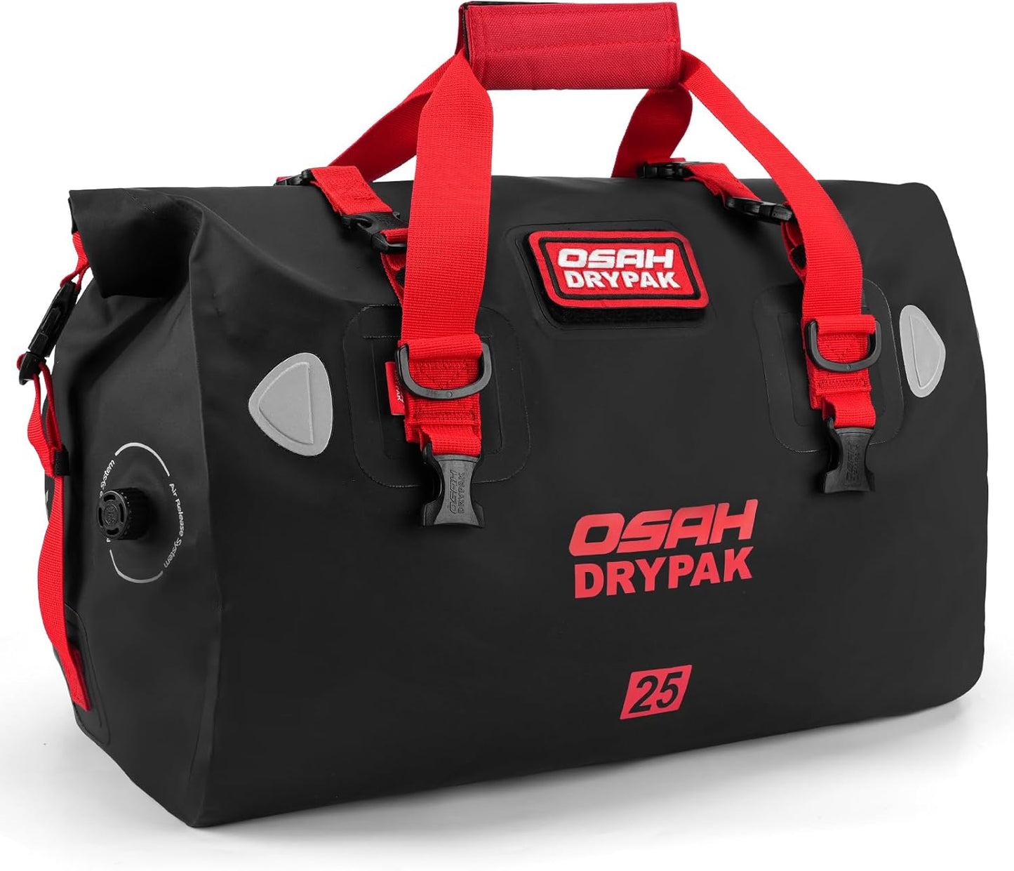 Waterproof Duffel Bag - Motorcycle Dry Bag Tail Bag with Large Storage Space, Waterproof Luggage Duffle Bags with Outer Mesh Zipper Pocket for Camping, Kayaking, Fishing & Traveling - Roamly