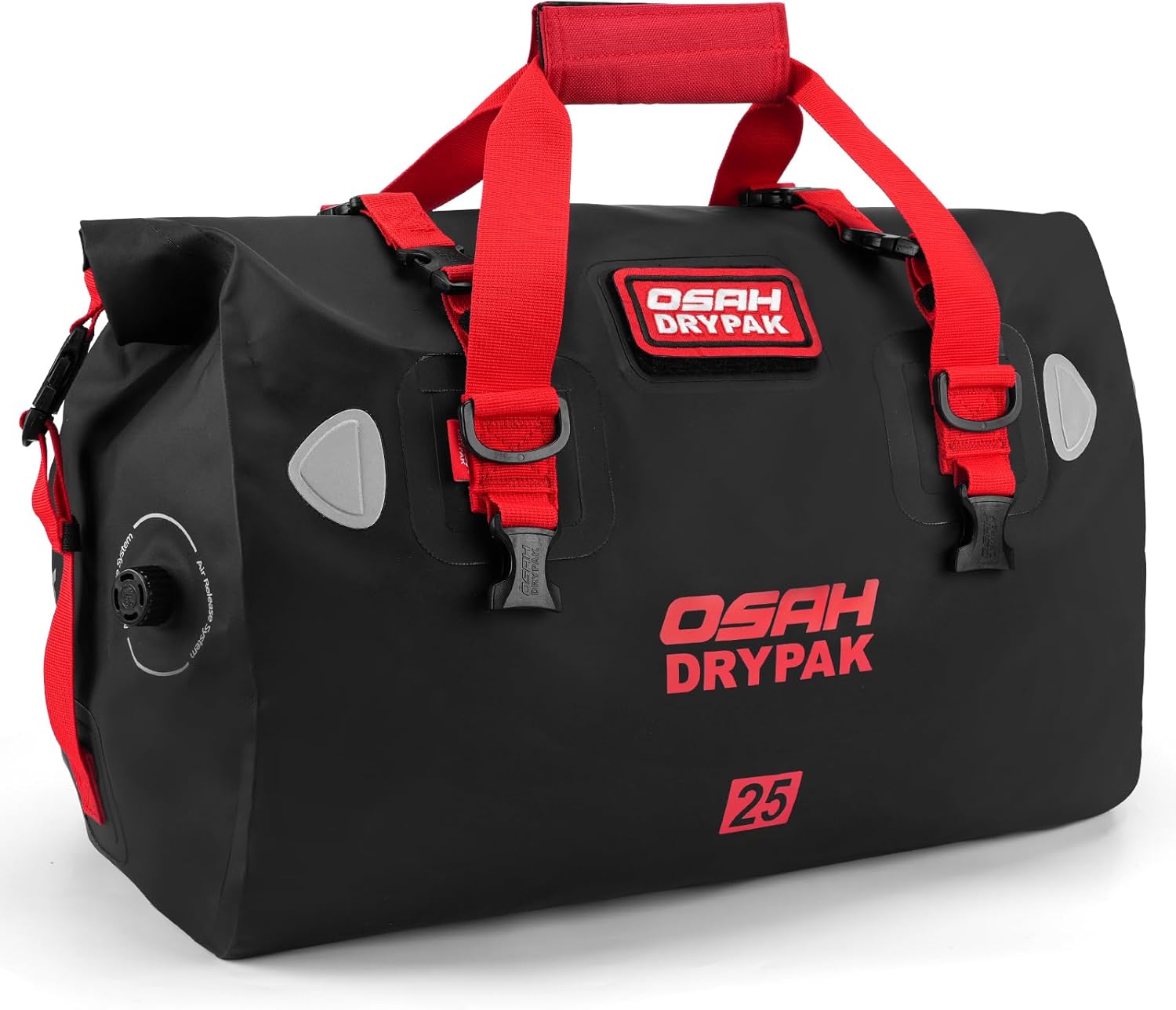 Waterproof Duffel Bag - Motorcycle Dry Bag Tail Bag with Large Storage Space, Waterproof Luggage Duffle Bags with Outer Mesh Zipper Pocket for Camping, Kayaking, Fishing & Traveling - Roamly