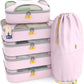 Shacke 6 Set Packing Cubes for Travel - Compression Packing Bags/Travel Organizer - Luggage Organizer Bags for Traveling - Travel Essentials for Women - Cruise Must Haves Packing List
