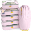 Shacke 6 Set Packing Cubes for Travel - Compression Packing Bags/Travel Organizer - Luggage Organizer Bags for Traveling - Travel Essentials for Women - Cruise Must Haves Packing List