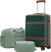 Coolife Luggage Set Suitcase Carry On Luggage PC Hardshell Luggage TSA Lock Spinner Wheels Telescopic Handle