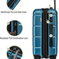 KYME Hardside Expandable Carry On Luggage 22x14x9 Airline Approved 20 Inch Hardshell Carry On Suitcase with Wheels TSA Lock Small Travel Rolling Luggage with Cup Holder for Women Men Lt Blue