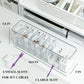 Yesesion Plastic Cable Organizer Box with 7 Compartments, Clear Cords Storage Case for Desk Drawer Accessories, Phone Charger, Art Crafts, Stationery Holder for Marker Pen, Pencils, Crayons