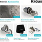 KRAUS Standart Pro 33 -inch Undermount 50/50 Double Bowl 16 Gauge Stainless Steel Kitchen Sink, KHU102-33