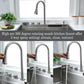 33 Inch Waterfall Drop In Kitchen Sink with Fuacet Combo-Bokaiya 33x22 Waterfall Kitchen Sink with Cup Washer Stainess Steel Top Mount 16 Gauge Multifunctional Deep Single Bowl Modern Kitchen Sinks