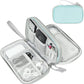 FYY Electronic Organizer, Travel Cable Organizer Bag Pouch Electronic Accessories Carry Case Portable Waterproof Double Layers Storage Bag for Cable, Charger, Phone, Earphone, Medium Size- Mint Green
