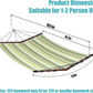 TegerDeger 12FT 2 Person Hammock Large Hammock Quick Dry 450LB Capacity with V Shaped Hardwood Spreader Bar & Nylon Rope for Outside, Patio, Garden, Backyard, Beach, Poolside - Tender Green Stripes