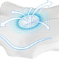 Cervical Neck Pillow for Sleeping, Dual Height Contour Memory Foam Pillow for Neck Pain Relief & Support, Orthopedic Butterfly Pillow for Side, Back & Stomach Sleepers – Cooling Washable Cover (white)