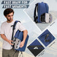 RAINSMORE Camera Backpack Hard Shell for DSLR/SLR Waterproof Camera Bag with Laptop Compartment 15.6 Inch Professional Camera Case with Rain Cover Photography Backpack Bag with Camera Lens Case Blue