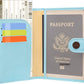 ZOPPEN Passport Holder Women, Passport Cover Travel Wallet Rfid Blocking Passport Wallet Cover Case Travel Essentials Document Organizer, Paradise Blue