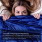 LUXOME Lightweight Blanket | 100% Rayon (Viscose) from Bamboo Fabric & Fill | King/Cal King - 98"x92" | Thermal-Regulating | Super Soft | Sapphire