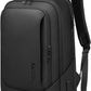 hk Laptop Backpack for Men with USB Charging Port Water-Resistant for 17.3 Inch Computer Bag Durable High-Tech Daypack Casual Backpack for Business Work College Weekender Travel- Black
