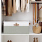 StorageWorks Shoe Organizer for Closet, Fits up to 24 Pairs, Shoe Cubby Storage Containers with Adjustable Dividers and Clear Cover, Green & White