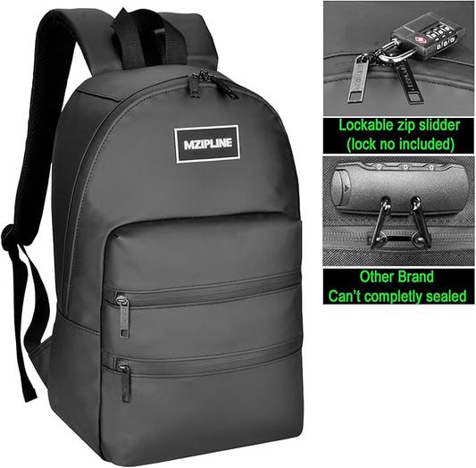 Backpack Bag With TSA Lock & Key-Smell Proof-Water Resistant Laptop Daypack Travel bags for Men & Women Travel (Black-2)